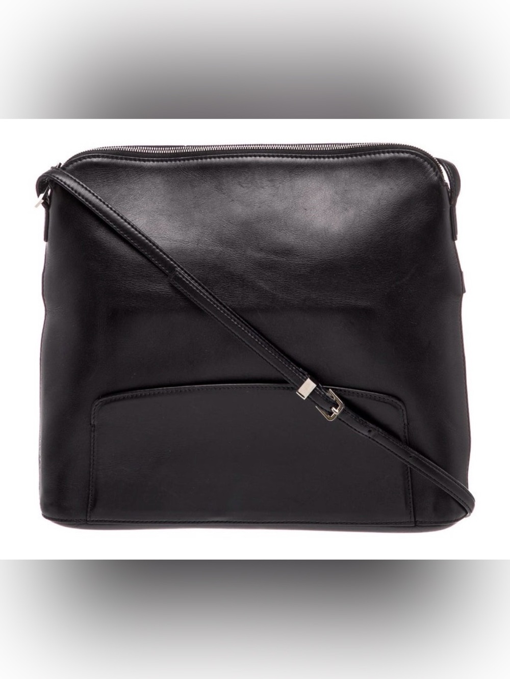 The Row shoulder bag black leather